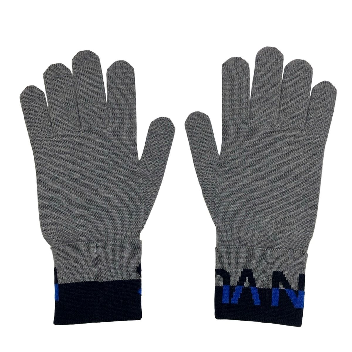 Louis Vuitton Gloves Gray Dark Navy Blue Wool — view 2