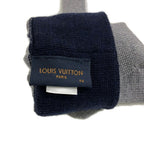 Louis Vuitton Gloves Gray Dark Navy Blue Wool — view 4