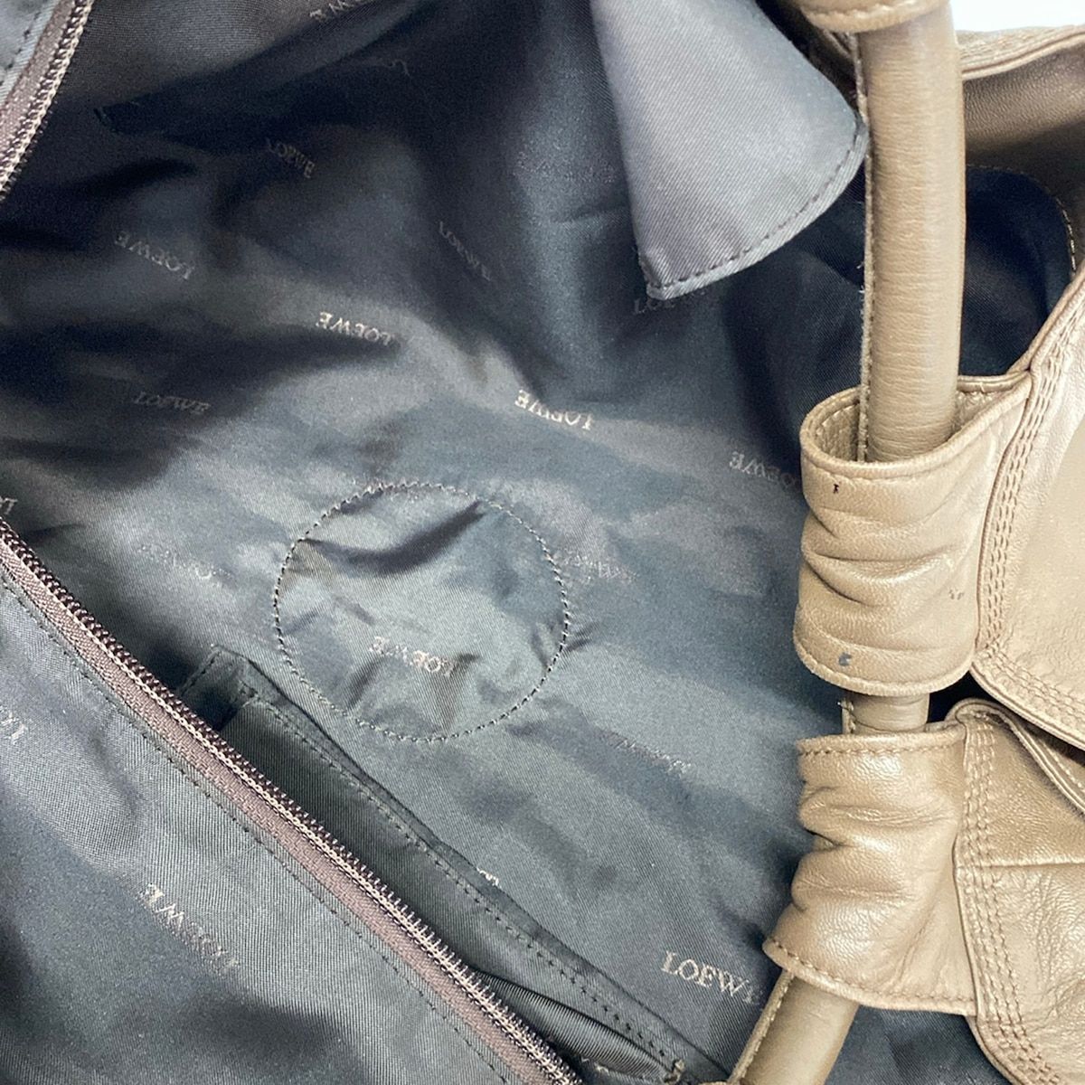 Loewe Handbag Nappa Aire Dark Brown Leather — view 7