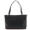 Chanel CC Logo 2-Way Black Caviar Shoulder Bag