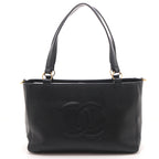 Chanel CC Logo 2-Way Black Caviar Shoulder Bag