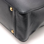 Chanel CC Logo 2-Way Black Caviar Shoulder Bag — view 7