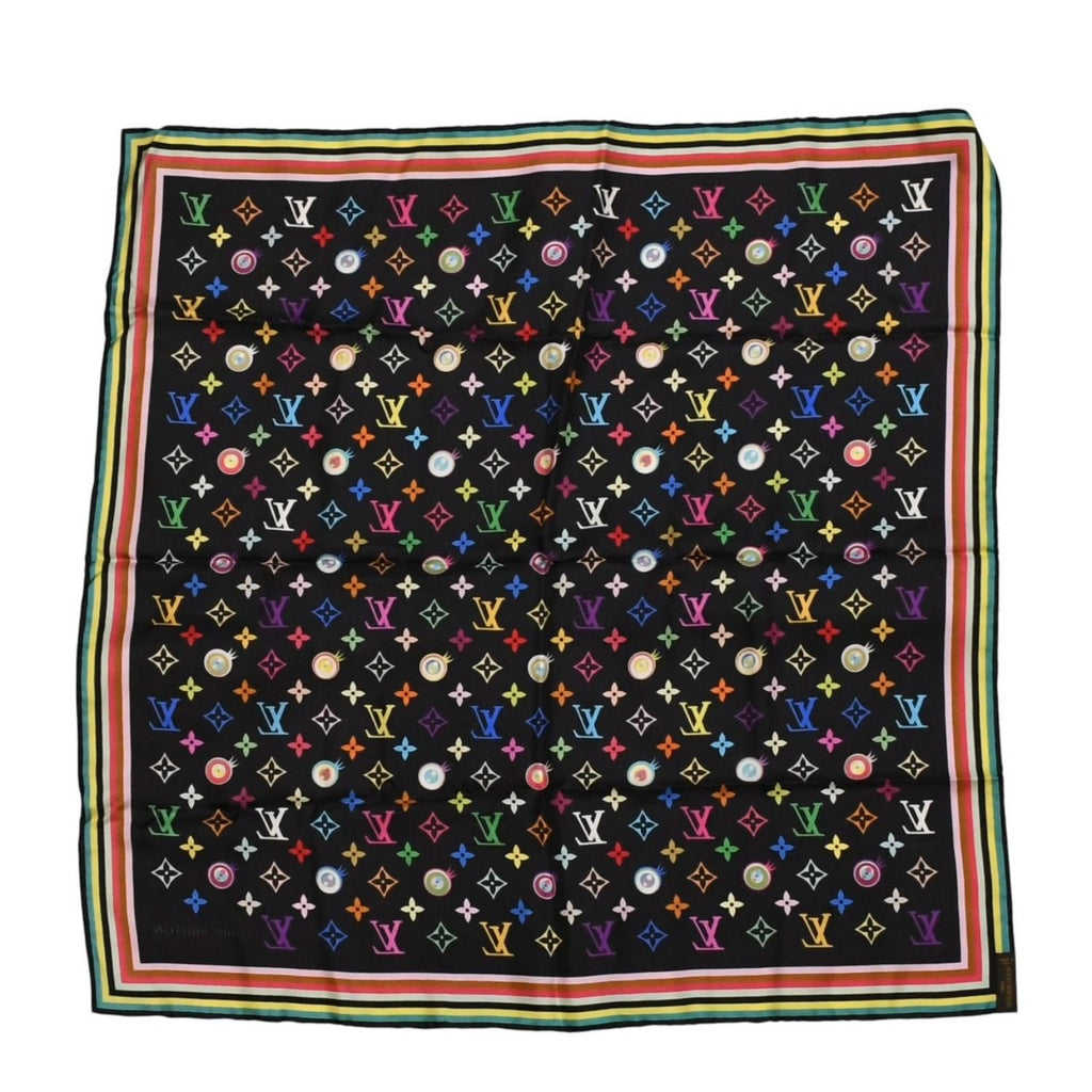 Louis Vuitton I Love Monogram Scarf Multicolor Noir Black — view 2