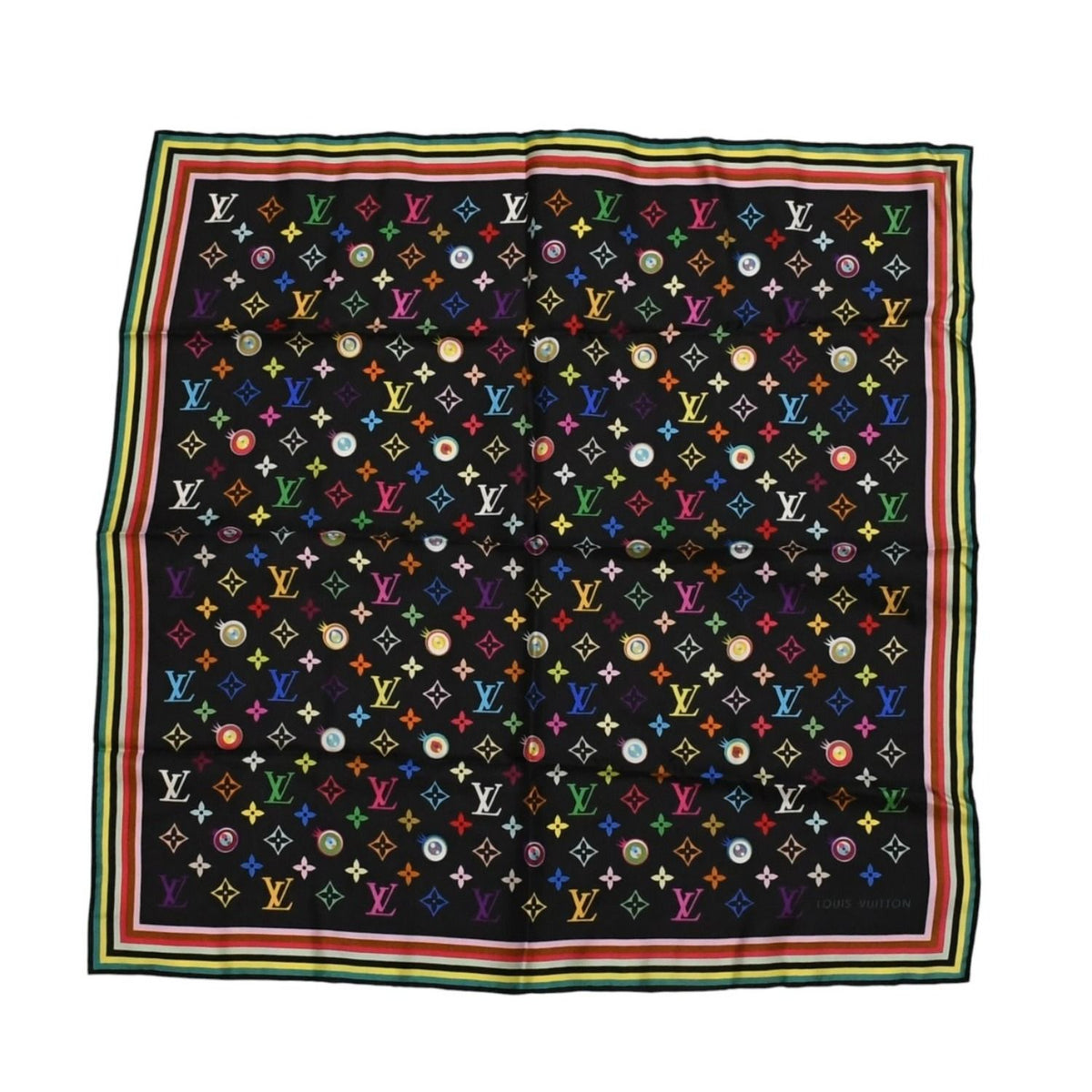 Louis Vuitton I Love Monogram Scarf Multicolor Noir Black