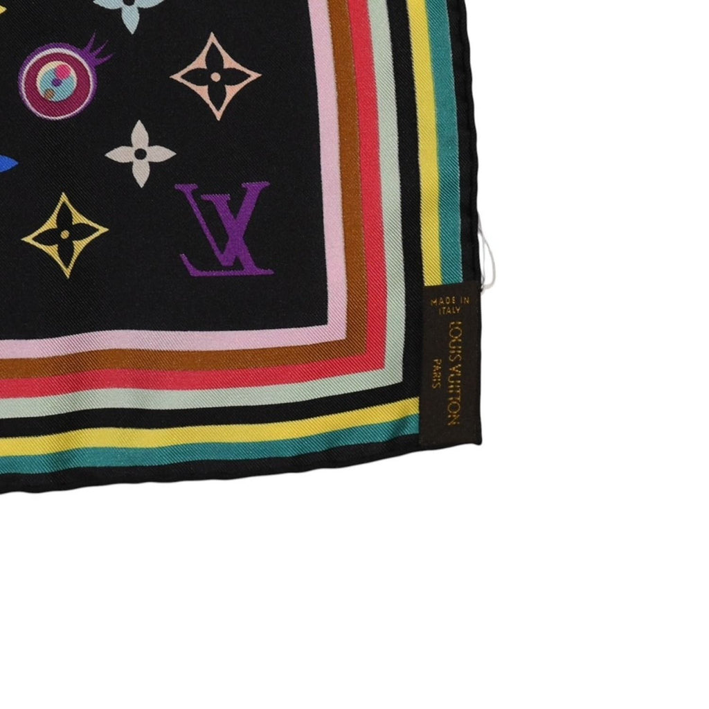 Louis Vuitton I Love Monogram Scarf Multicolor Noir Black — view 4