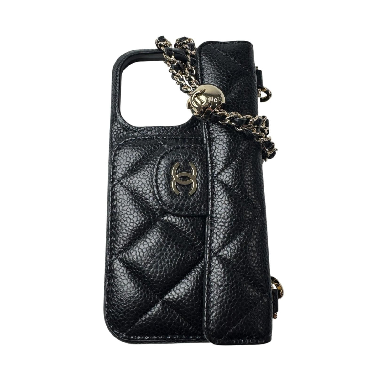 Chanel Quilted Chain Shoulder iPhone 15 Pro Case — view 3