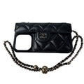 Chanel Quilted Chain Shoulder iPhone 15 Pro Case