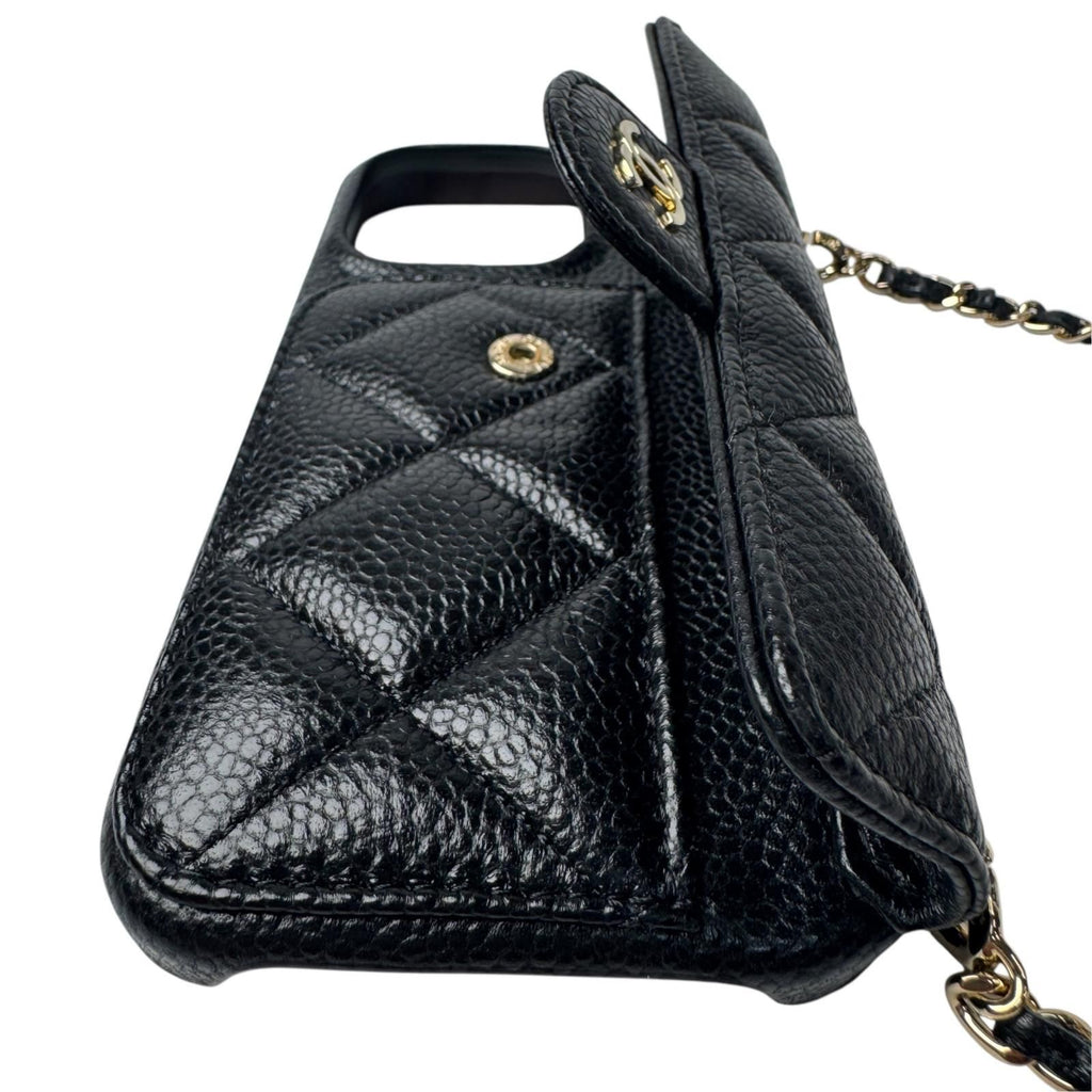 Chanel Quilted Chain Shoulder iPhone 15 Pro Case — view 4