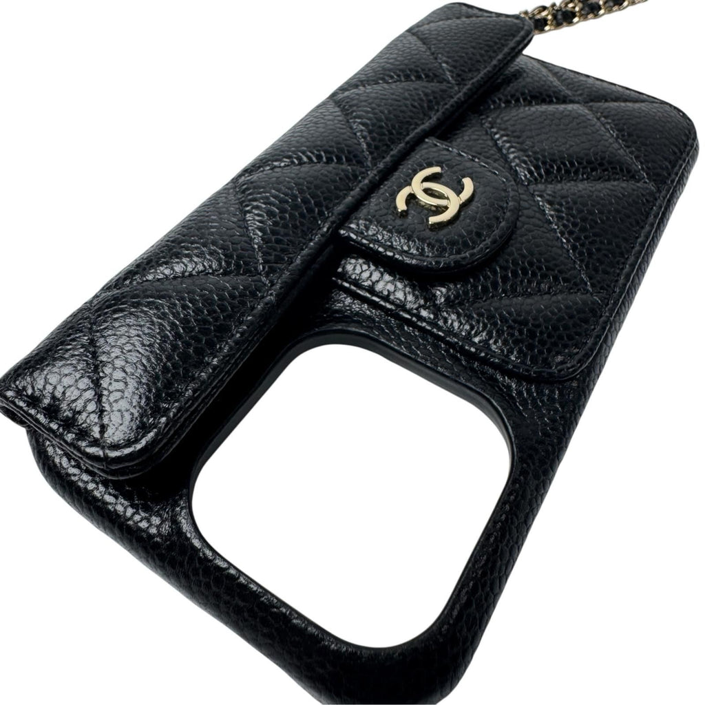Chanel Quilted Chain Shoulder iPhone 15 Pro Case — view 6