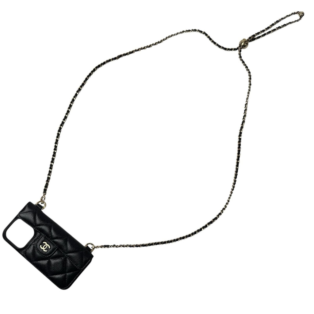 Chanel Quilted Chain Shoulder iPhone 15 Pro Case — view 2