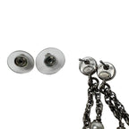 Chanel CC Logo Long Drop Earrings Light Stone Pearl — view 5