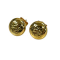 Loewe Anagram Pebble Stud Earrings Gold