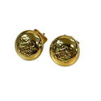 Loewe Anagram Pebble Stud Earrings Gold