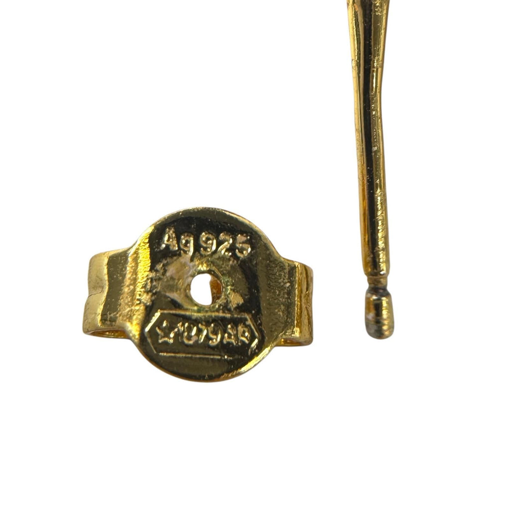 Loewe Anagram Pebble Stud Earrings Gold — view 5