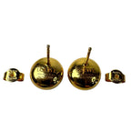 Loewe Anagram Pebble Stud Earrings Gold — view 3