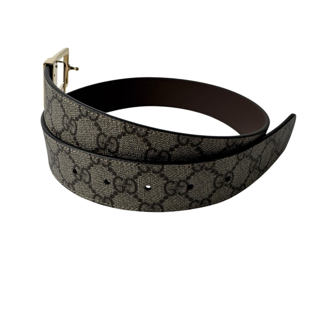 Gucci GG Supreme Rectangle Buckle Belt — view 3