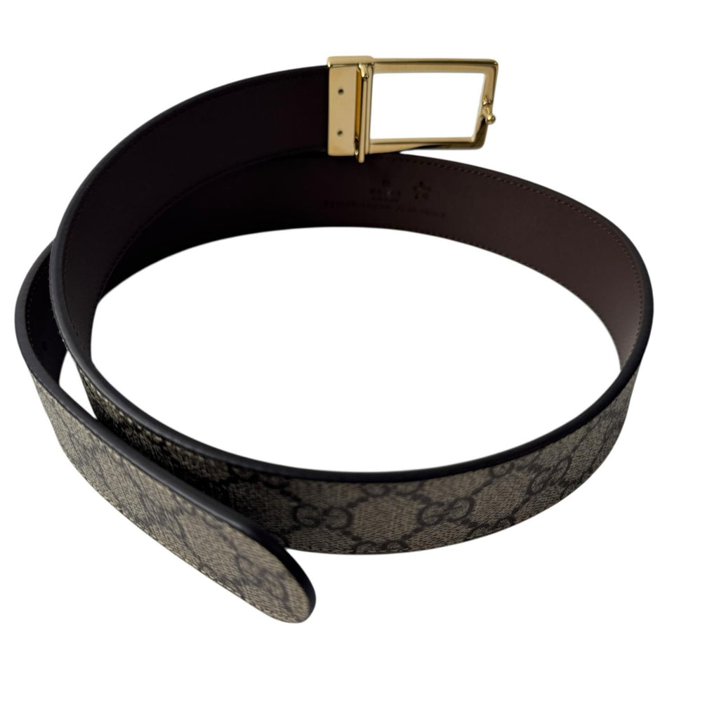 Gucci GG Supreme Rectangle Buckle Belt — view 2