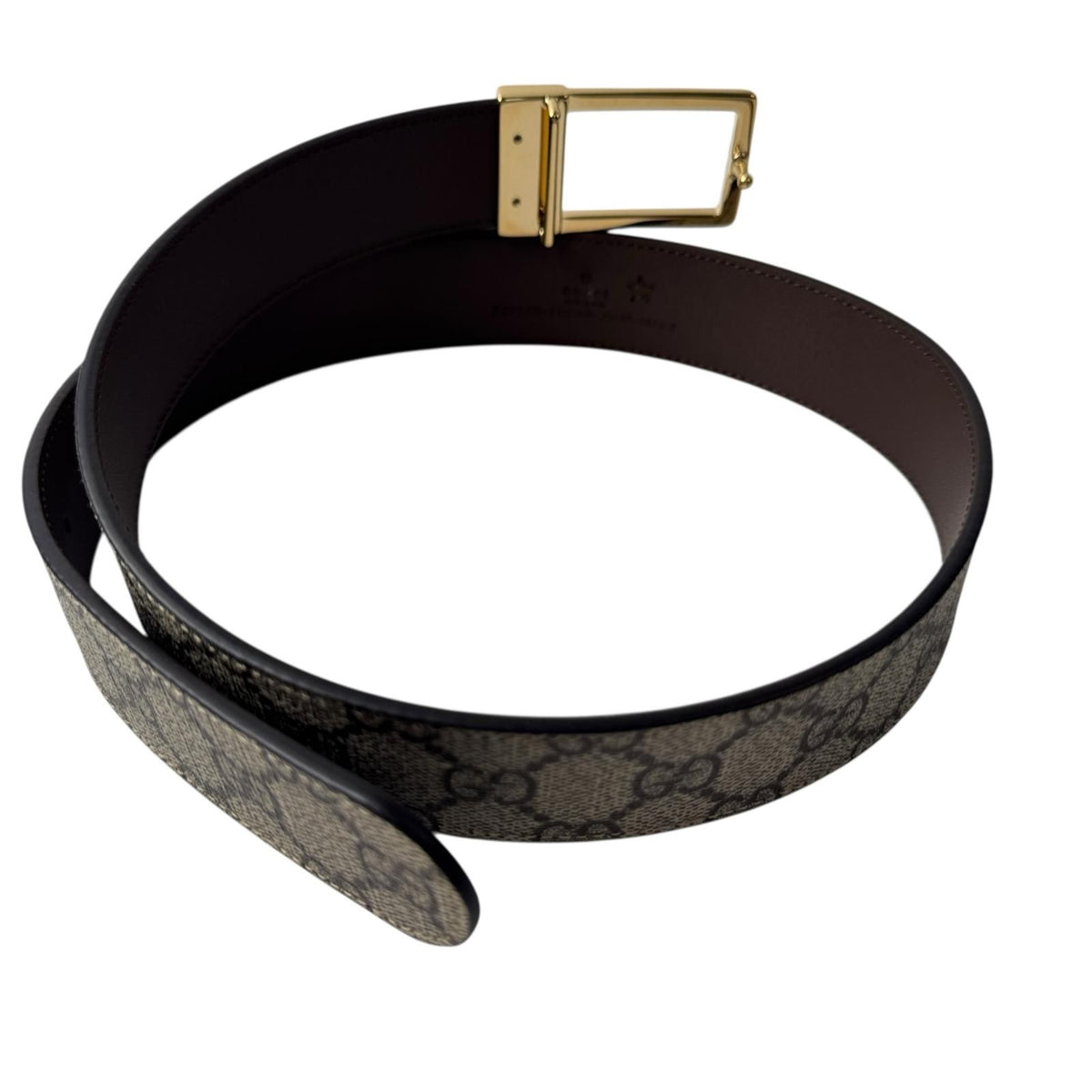 Gucci GG Supreme Rectangle Buckle Belt — view 2