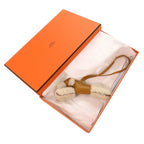 Hermes Buddy Agneau Milo Shearling Sesame Bag Charm Keychain — view 2