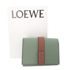 Loewe Anagram Trifold Leather Green Compact Wallet — view 2