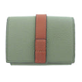 Loewe Anagram Trifold Leather Green Compact Wallet
