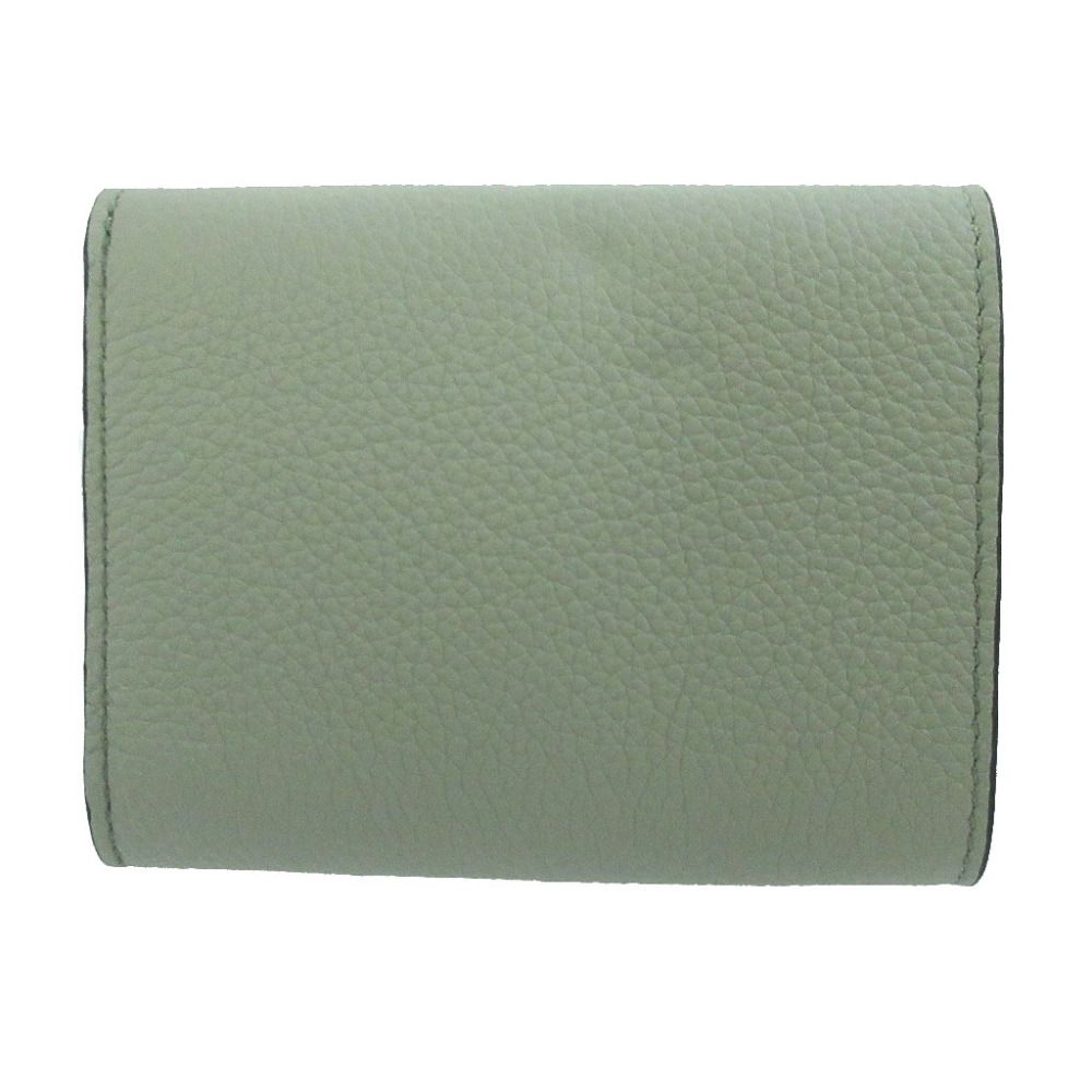 Loewe Anagram Trifold Leather Green Compact Wallet — view 3