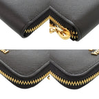 Prada Saffiano Triangle Logo Charm Black Coin Purse — view 4