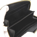 Prada Saffiano Triangle Logo Charm Black Coin Purse — view 5
