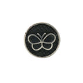 Bottega Veneta Butterfly Tie Tack Pin Brooch Metal Silver