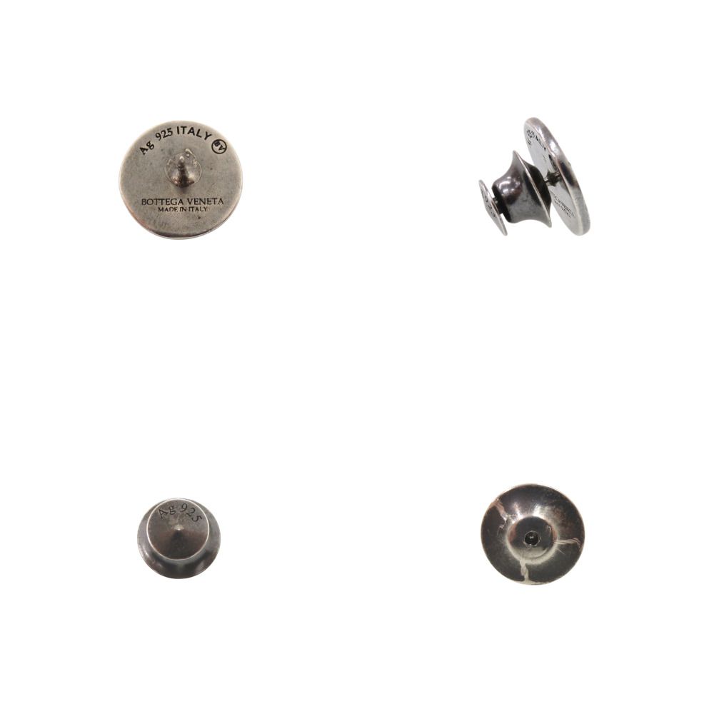 Bottega Veneta Butterfly Tie Tack Pin Brooch Metal Silver — view 3