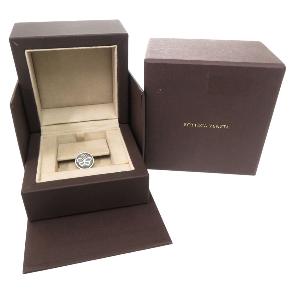 Bottega Veneta Butterfly Tie Tack Pin Brooch Metal Silver — view 2