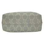 Celine Tote Paris Macadam Light Gray White Dark Yellow Leather — view 5