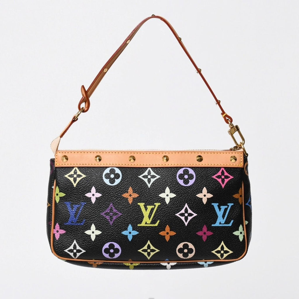 Louis Vuitton Pochette Accessoires Pouch Monogram Multicolor Black — view 2