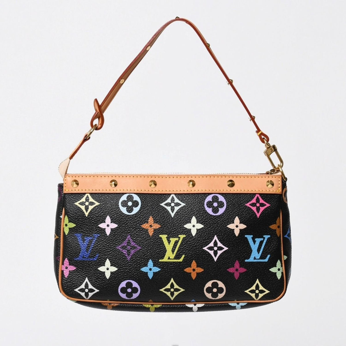 Louis Vuitton Pochette Accessoires Pouch Monogram Multicolor Black — view 2