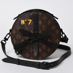 Louis Vuitton Wheel Box Shoulder Bag Monogram Canvas Calfskin Mud Black