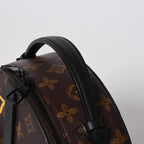 Louis Vuitton Wheel Box Shoulder Bag Monogram Canvas Calfskin Mud Black — view 5