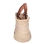 Celine Teen Classic Panier Raffia&calfskin Basket Bag — view 2