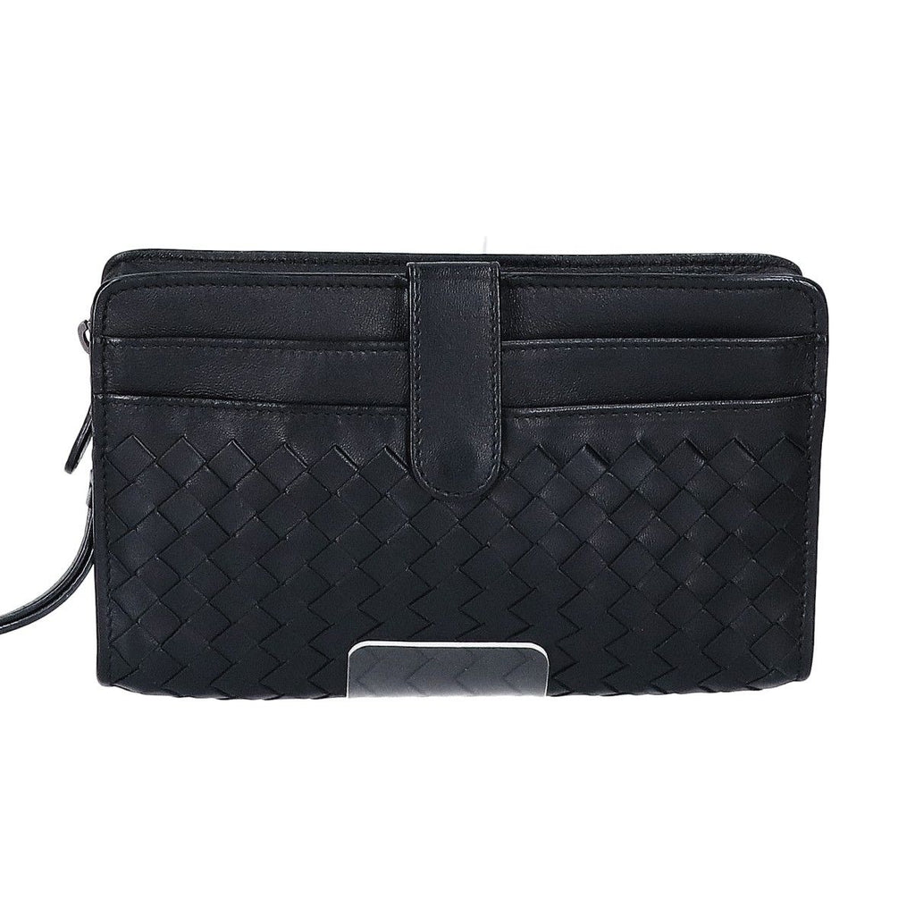 Bottega Veneta Leather Intrecciato Clutch