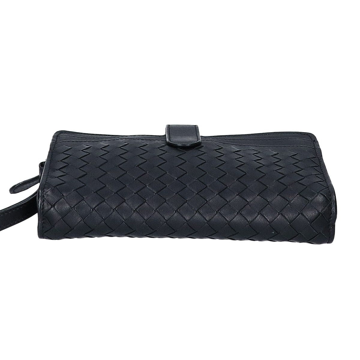 Bottega Veneta Leather Intrecciato Clutch — view 5