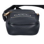 Gucci Logo Print Shoulder Bag Black — view 5