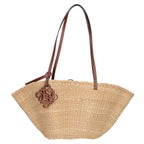 Loewe Elephant Grass & Calfskin Shell Basket Bag