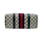 Gucci Handbag Collection GG Plus Supreme Ivory Dark Navy Red Leather — view 5