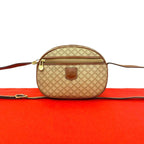 Celine Vintage Macadam Blason Triomphe Logo Leather Mini Shoulder Bag Pochette