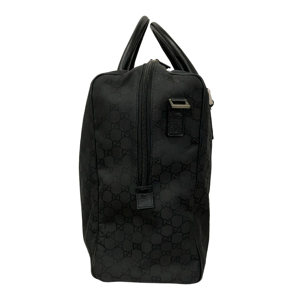 Gucci Boston Bag GG Pattern Black No Lock Leather — view 2