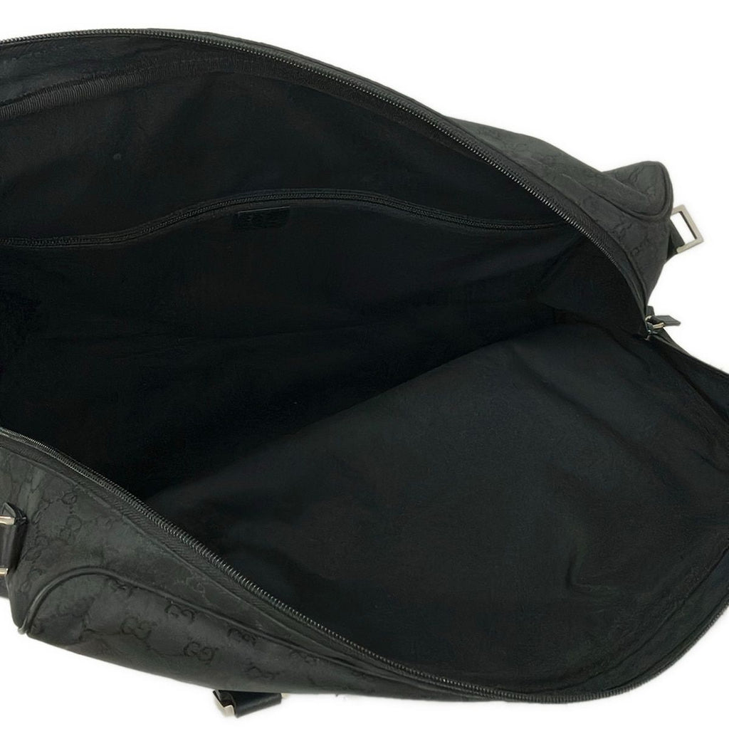 Gucci Boston Bag GG Pattern Black No Lock Leather — view 7