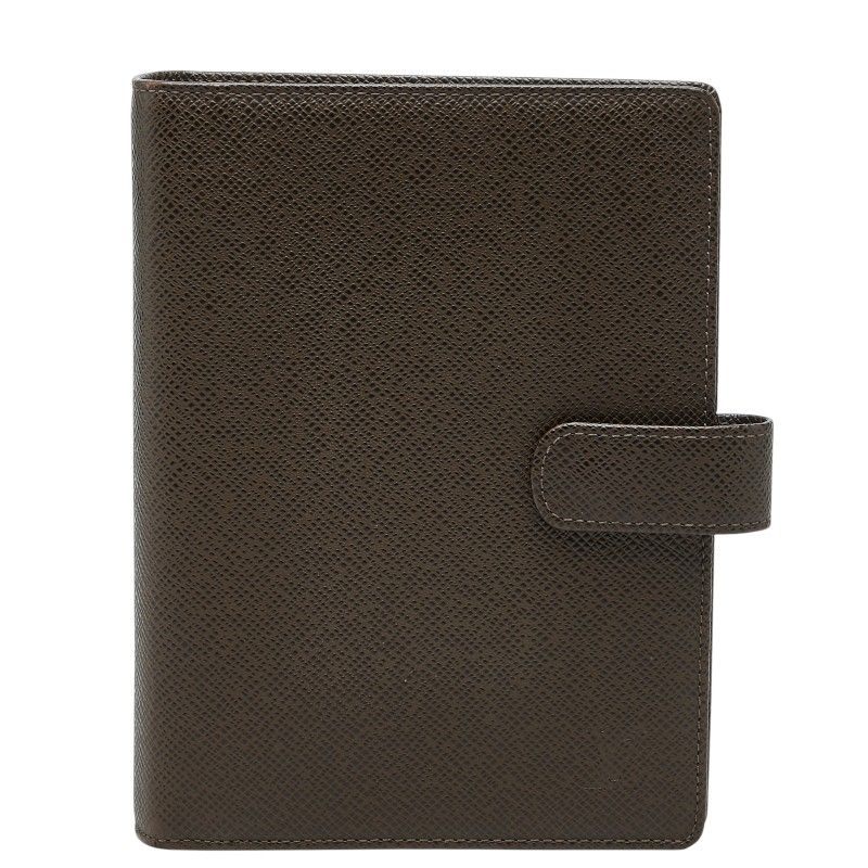 Louis Vuitton Taiga Agenda MM Planner Grizzly Leather