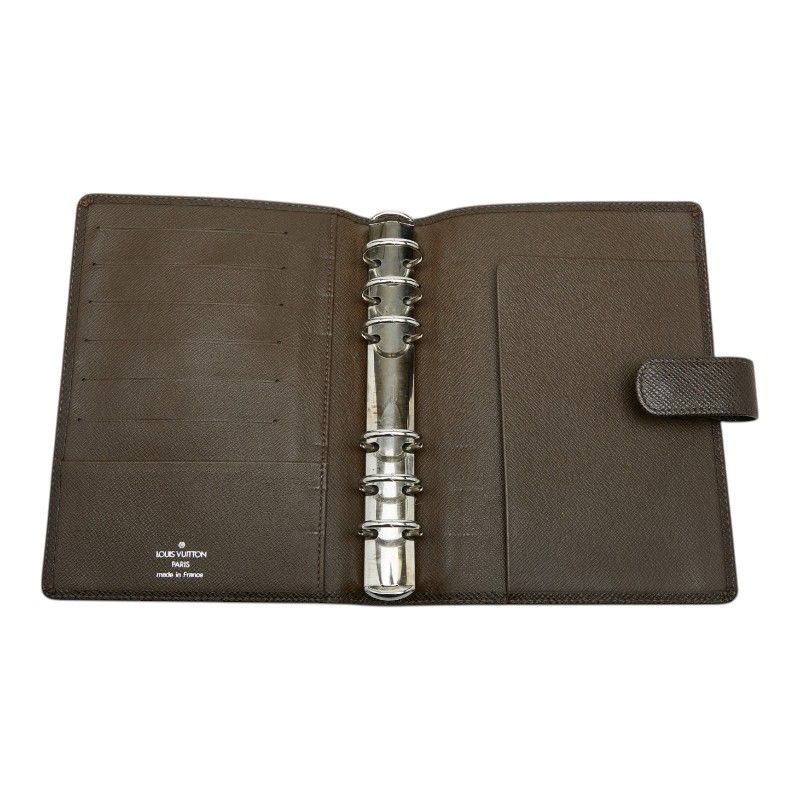 Louis Vuitton Taiga Agenda MM Planner Grizzly Leather — view 8