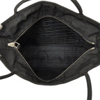 Prada Tote Shoulder Bag Black Nylon Leather — view 8
