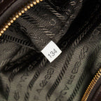 Prada Messenger Bag Crossbody Khaki Nylon Leather — view 7