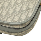 Dior Oblique Bobbi Crossbody Flap Shoulder Bag Jacquard Gray Gold Canvas Leather — view 6
